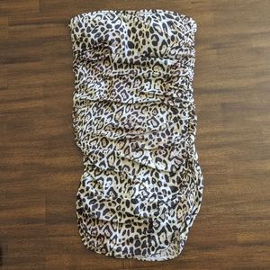 VS Leopard Print One Piece Swimsuit Dress SM